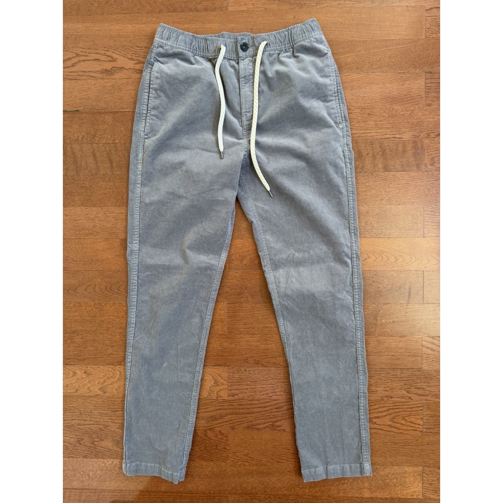 Vuori Optimist Mens M Corduroy Pants Drawstring Elastic Waist Gray V440